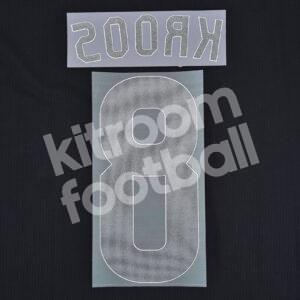 Original Player Issue 2014-15 Real Madrid Away Name Number Set #8 KROOS - Image 3
