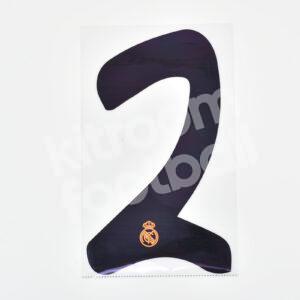 Original Player Issue 2013-14 Real Madrid Home Number #2 Sporting ID