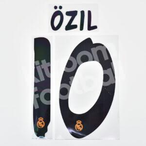 Original Player Issue 2013-14 Real Madrid Home Name Number Set #10 ÖZIL Sporting ID