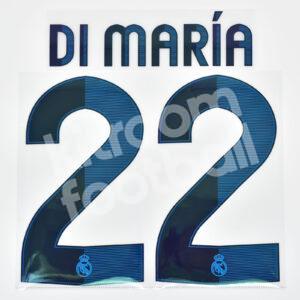 Original Player Issue 2012-13 Real Madrid Home Name Number Set #22 DI MARÍA Sporting ID - Image 1