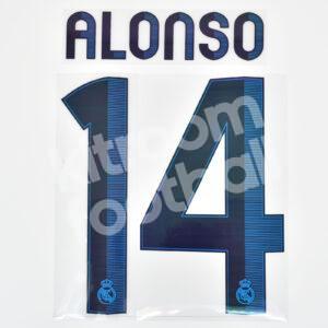 Original Player Issue 2012-13 Real Madrid Home Name Number Set #14