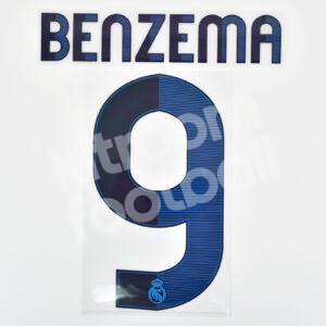 Original Player Issue 2012-13 Real Madrid Home Name Number Set #9 BENZEMA