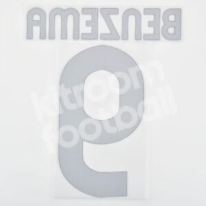 Original Player Issue 2012-13 Real Madrid Home Name Number Set #9 BENZEMA - Image 3