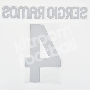 Original Player Issue 2012-13 Real Madrid Home Name Number Set #4 SERGIO RAMOS - Image 3