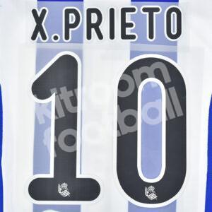 Original Player Issue 2015-16 Real Sociedad Home Name Set #10 X. PRIETO