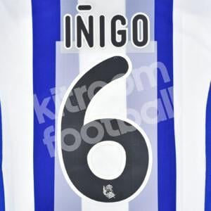 Original Player Issue 2015-16 Real Sociedad Home Name Set #6 IÑIGO