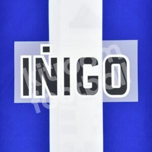 Original Player Issue 2014-15 Real Sociedad Home Name Block IÑIGO