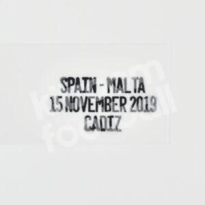 Euro Qualifiers 2019 Spain Match Detail MDT Patch Goalkeeper vs Malta Repro