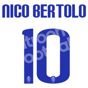 2010-11 Real Zaragoza Home Name & Number Set #10 NICO BERTOLO Repro