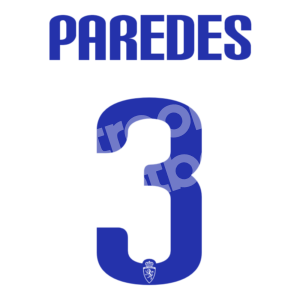 2010-13 Real Zaragoza Home Name & Number Set #3 PAREDES Repro