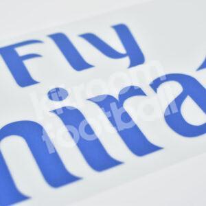 Original Player Issue Real Madrid Fly Emirates Violet Training Sponsor Patch - Image 3