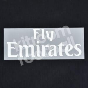Original Player Issue Real Madrid Fly Emirates White Sponsor Patch With Border
