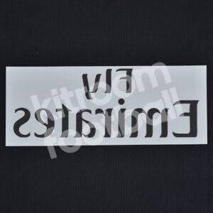 Original Player Issue Real Madrid Fly Emirates White Sponsor Patch With Border - Image 3