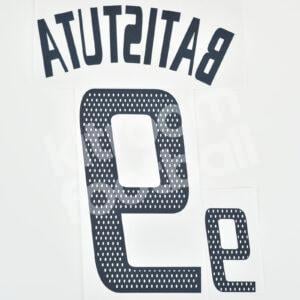 World Cup 2002 Argentina Home Name Set Number #9 BATISTUTA Repro - Image 3