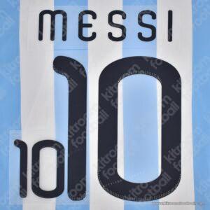 FIFA World Cup 2010 Argentina Home Name Number Set #10 MESSI Repro v3