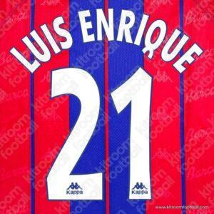1997-98 Barcelona La Liga Home Name Set #21 LUIS ENRIQUE (Repro)