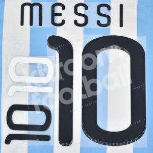 FIFA World Cup 2010 Argentina Home Name Number Set #10 MESSI Repro v3