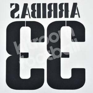 2022-23 Real Madrid Home Name Set #33 ARRIBAS Cup Version Repro - Image 3