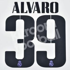 2022-23 Real Madrid Home Name Set #39 ALVARO Cup Version Repro