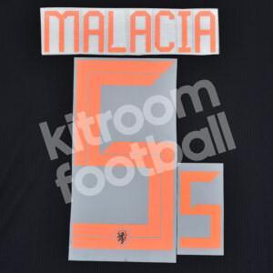UEFA Nations League Netherlands Away Name Number Set #5 MALACIA Repro
