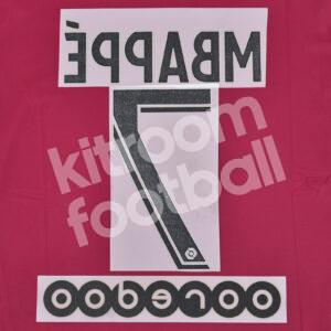 2020-21 PSG Paris Saint Germain Third Name Number Set #7 MBAPPE Ligue One Repro - Image 3