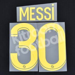 2022-23 PSG Paris Fourth Name Number Set #30 MESSI Ligue 1 Repro