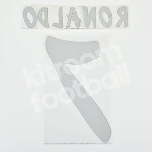 Original 2013-14 Real Madrid Player Issue Home Name Number Set #7 RONALDO - Image 3
