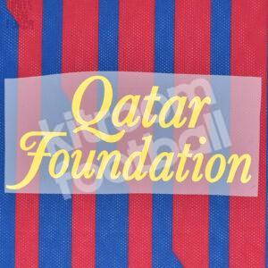 2011-13 Barcelona Qatar Foundation Sponsor Patch Home Yellow Repro v1