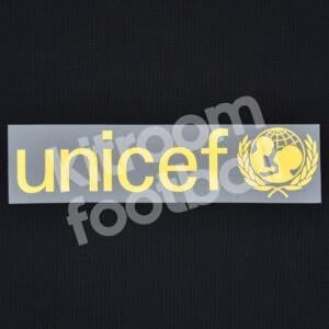 2006-11 Barcelona UNICEF Yellow Sponsor Patch Front Repro v2
