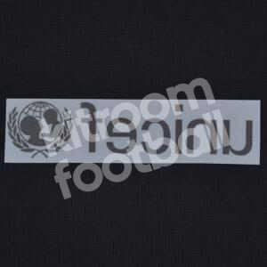 2006-11 Barcelona UNICEF Yellow Sponsor Patch Front Repro v2 - Image 3