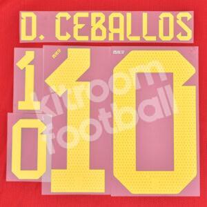 2022-23 Spain Name Number Set #10 D. CEBALLOS Home Repro