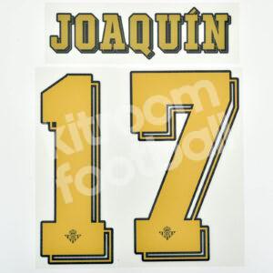 Original Player Issue 2022-23 Real Betis Name Number Set #17 JOAQUÍN Copa Rey