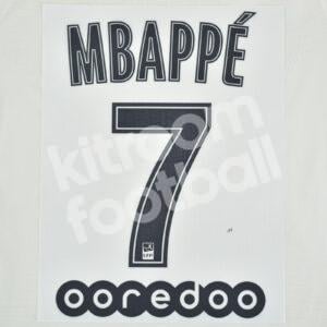 2019-20 Original Player Issue PSG Paris Name Number Set #7 MBAPPE Ligue One