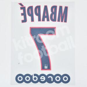 Original Player Issue 2019-20 PSG Paris Away Name Number Set #7 MBAPPE JR Ligue One - Image 3