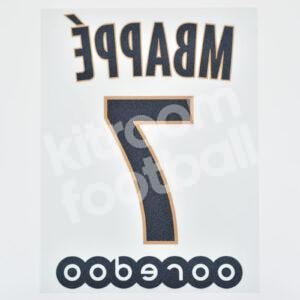 Original Player Issue 2018-19 PSG Paris Away Name Number Set #7 MBAPPE Ligue One - Image 3