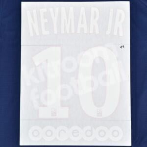Original Player Issue 2017-18 PSG Paris Home Name Number Set #10 NEYMAR JR Ligue One - Image 1