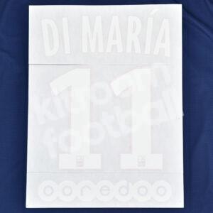 Original Player Issue PSG Paris Home Name Number Set #11 DI MARÍA Ligue One - Image 1