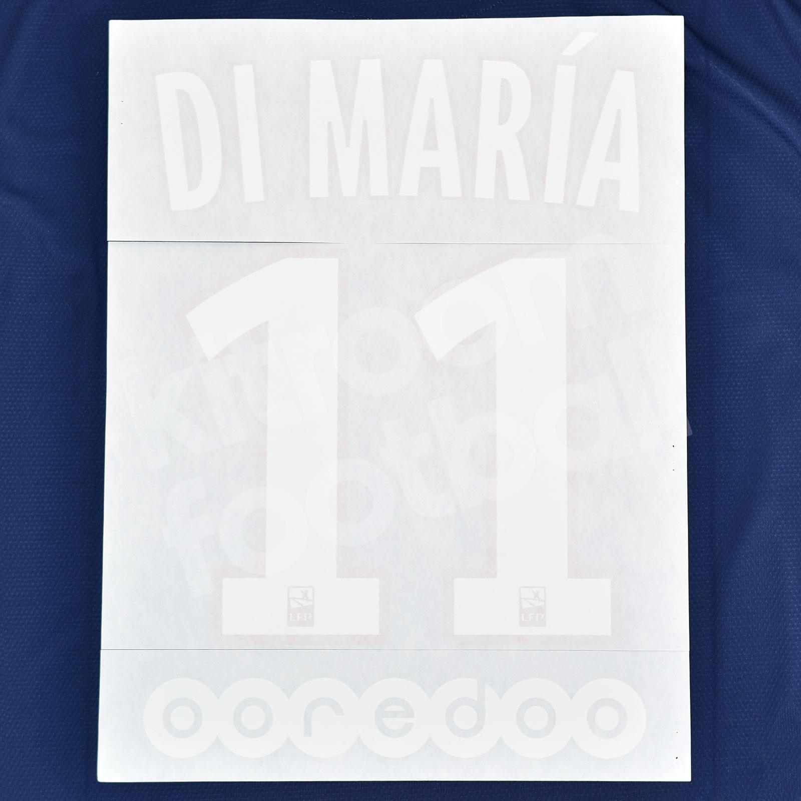 Flocage officiel PSG Europe third 2019/20 N°11 Di Maria (bleu/rouge) - Flocages Joueurs Paris.SG - Accueil | - Flocages & Patchs Officiels