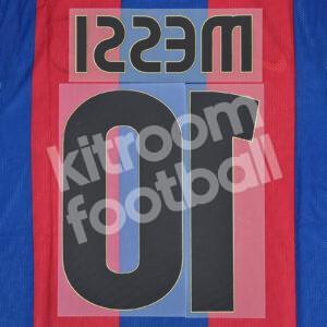 2010-11 Barcelona Home Name Number Set #10 MESSI Repro v3 - Image 3