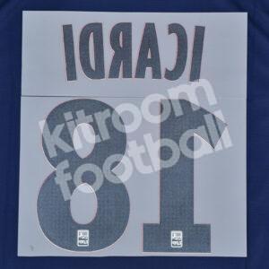 Original Player Issue 2019-20 PSG Paris Home Name Number Set #18 ICARDI Ligue One - Image 3