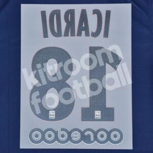 Original Player Issue 2019-20 PSG Paris Home Name Number Set #18 ICARDI Ligue One - Image 3