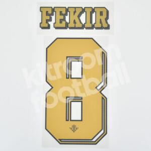 Original Player Issue 2022-23 Real Betis Name Number Set #8 FEKIR Copa Rey - Image 1