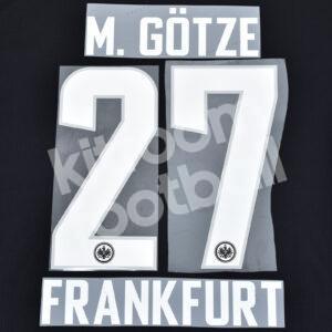 2021-23 Eintracht Frankfurt Away Name Number Set #27 M. GÖTZE Repro White - Image 1