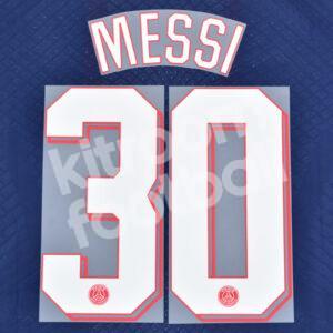 2021-22 PSG Paris Home Name Number Set #30 MESSI UCL Repro
