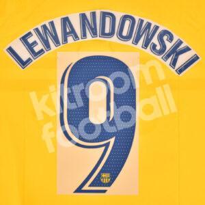 2022-23 Barcelona Fourth Senyera Name Number Set #9 LEWANDOWSKI La Liga Repro