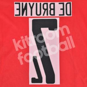 Euro 2020-2021 Belgium Home Name Number Set #7 DE BRUYNE Repro - Image 3