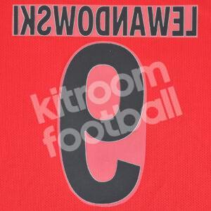 2019-21 Bayern Munich Home Name Number Set #9 LEWANDOWSKI Repro v2 - Image 3