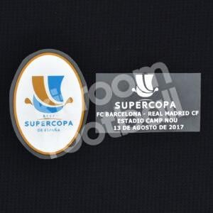 2017-18 Real Madrid Supercopa 2017 "Camp Nou" Match Details MDT Patch Away Repro