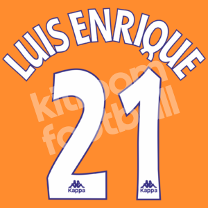1997-98 Barcelona Home Name Number Set #21 LUIS ENRIQUE Liga Repro