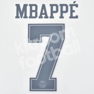 2018-19 PSG Paris Away Name Number Set #7 MBAPPE Jordan Repro - Image 1